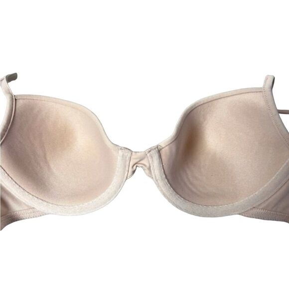 PINK Victoria’s Secret T-Shirt Demi Bra Nude Size 32B - Picture 4 of 6